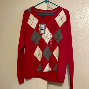 NWT Izod Argyle Sweater